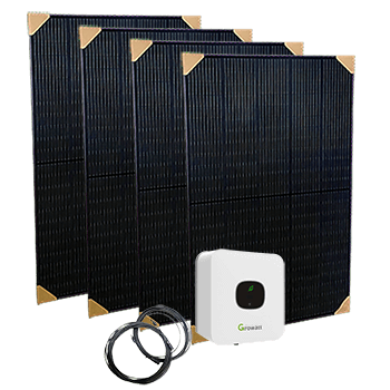 1.580 W Hauskraftwerk mit 4 Trina-Modulen und Growatt 1500TL-X Wechselrichter