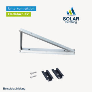 Unterkonstruktion Flachdach 25°
