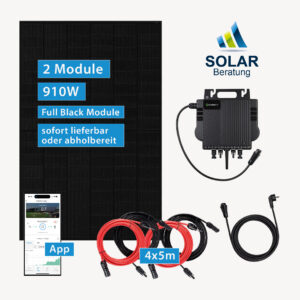 Balkonkraftwerk 910 Watt mit Growatt Wechselrichter NEO 800M-X und Solarmodulen JA Solar 455 Watt
