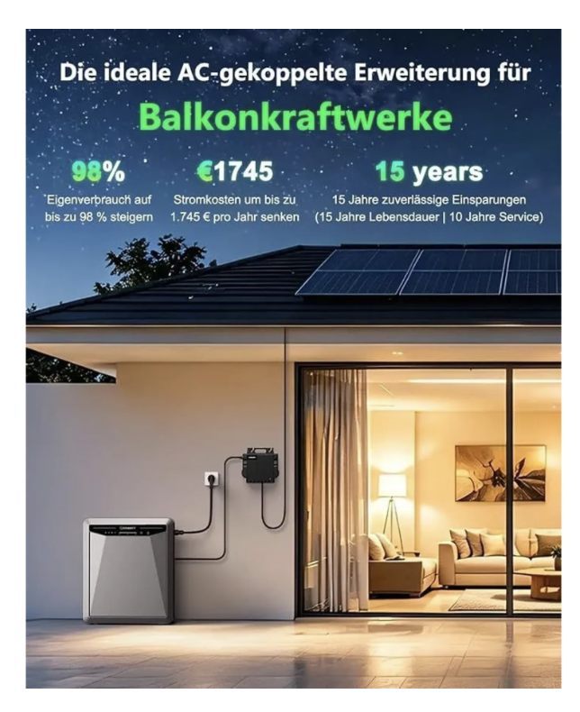 Growatt Aura 5000 Balkonspeicher inkl Smartmeter