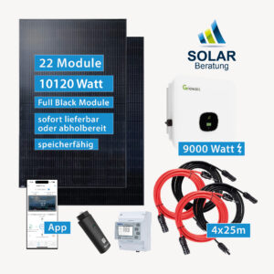 PV-Anlage 10.120 Watt mit Growatt Wechselrichter MOD 9000TL3-XH und Solarmodulen JA Solar 460 Watt