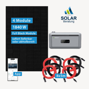 Balkonkraftwerk 1.840 Watt mit Growatt NEXA 2000 und Solarmodulen JA Solar 460 Watt