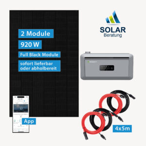 Balkonkraftwerk 920 Watt mit Growatt NEXA 2000 und Solarmodulen JA Solar 460 Watt