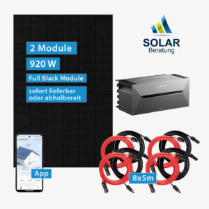 Balkonkraftwerk 920 Watt mit Anker Solix 2 E1600 Pro und Solarmodulen JA Solar 460 Watt